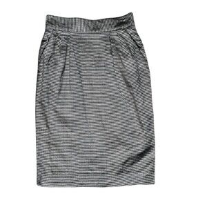Vintage Christian Dior Wool Houndstooth Pencil Skirt